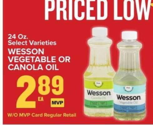 Wesson Vegetable or Canola Oil