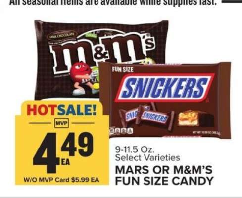 Mars or M&M's Fun Size Candy
