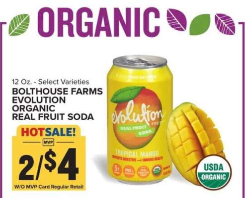 Bolthouse Farms Evolution Organic Real Fruit Soda