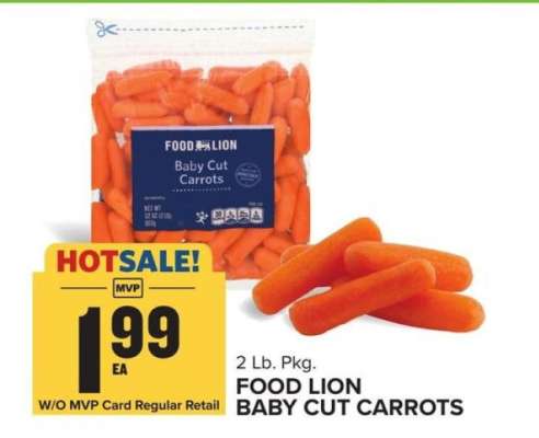 FOOD LION BABY CUT CARROTS