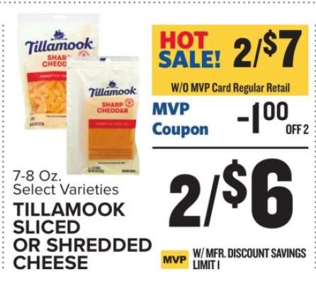 Tillamook Sliced or Shredded Cheese