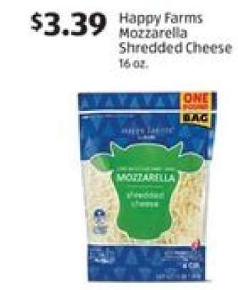 Happy Farms Mozzarella Shredded Cheese