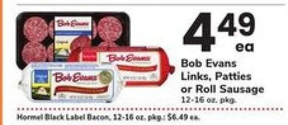 Bob Evans Links, Patties or Roll Sausage