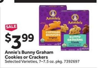 Annie's Bunny Graham Cookies or Crackers
