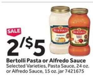 Bertolli Pasta or Alfredo Sauce