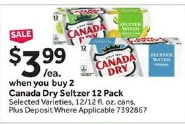 Canada Dry Seltzer 12-Pack