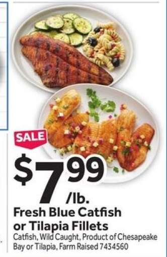 Fresh Blue Catfish or Tilapia Fillets