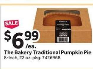 The Bakery Traditional Pumpkin Pie