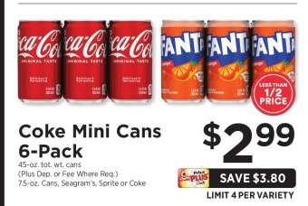 Coke Mini Cans 6-Pack