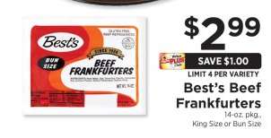 Best’s Beef Frankfurters