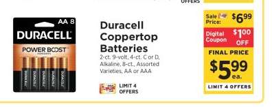 Duracell Coppertop Batteries*