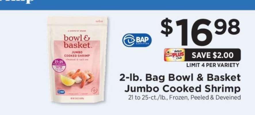 Bowl & Basket Jumbo Cooked Shrimp