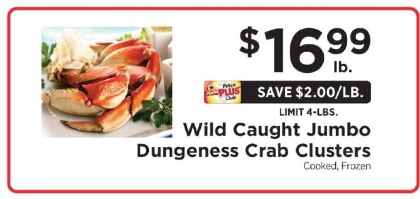 Wild Caught Jumbo Dungeness Crab Clusters