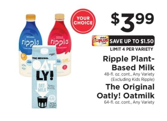 Ripple Plant-Based Milk / The Original Oatly! Oatmilk