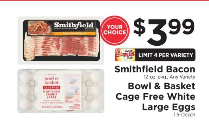 Smithfield Bacon / Bowl & Basket Cage Free White Large Eggs