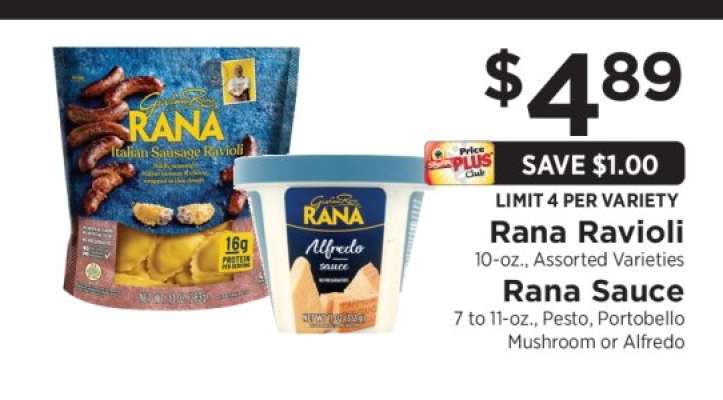 Rana Ravioli & Sauce