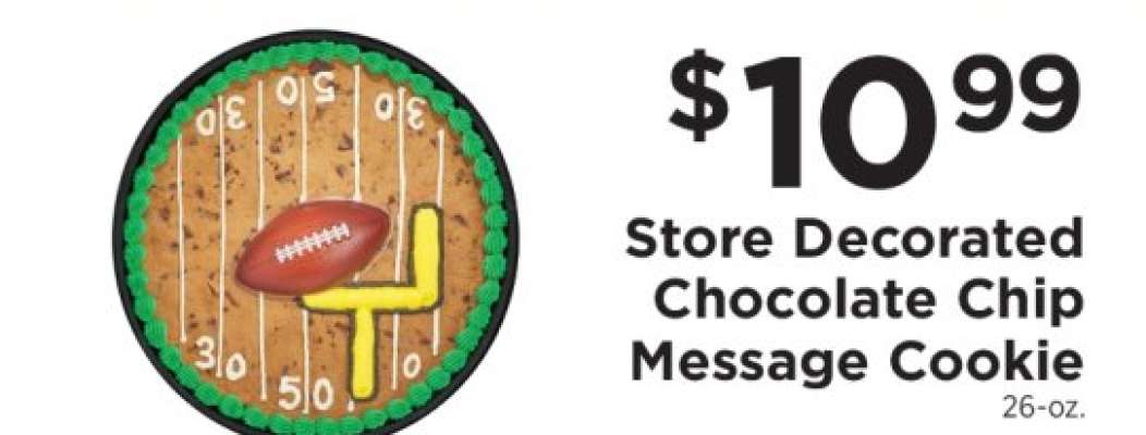 Store Decorated Chocolate Chip Message Cookie