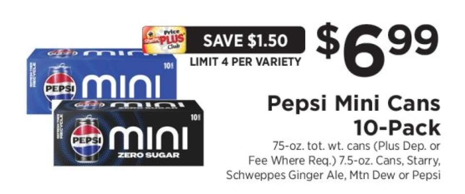 Pepsi Mini Cans 10-Pack