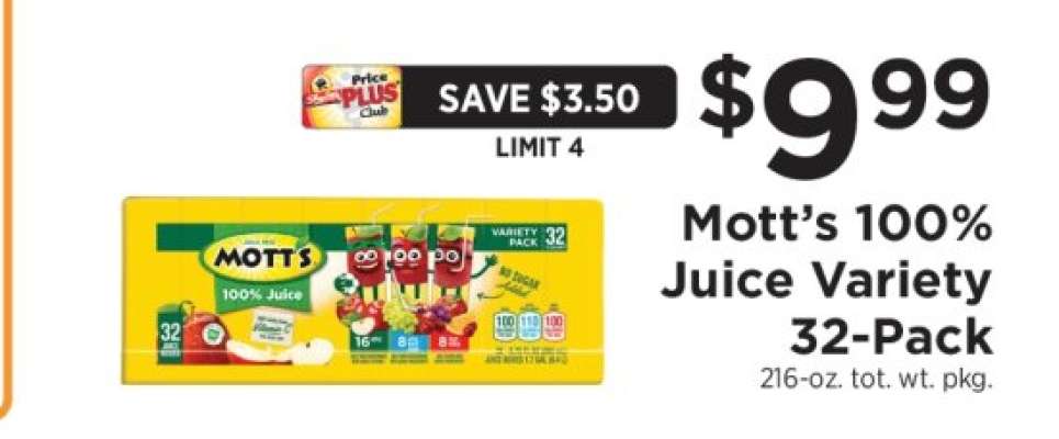 Mott's 100% Juice Variety 32-Pack