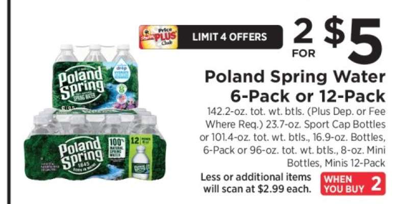 Poland Spring Water 6-Pack or 12-Pack