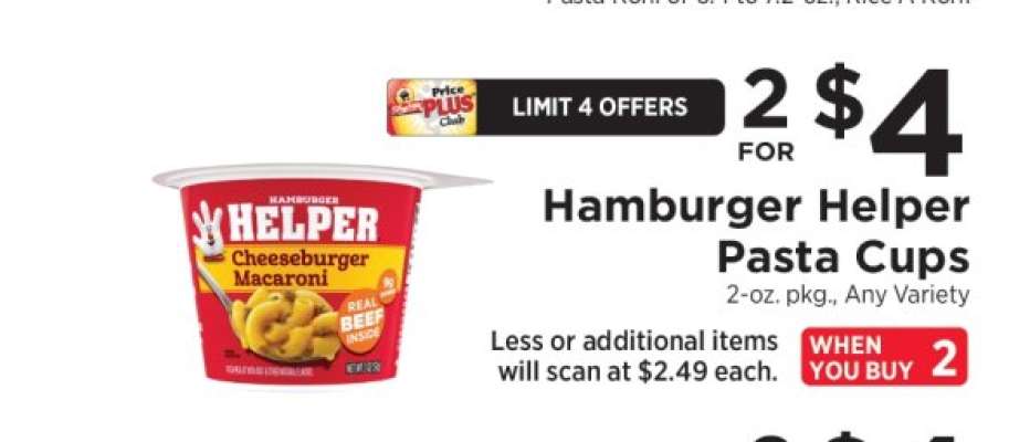 Hamburger Helper Pasta Cups