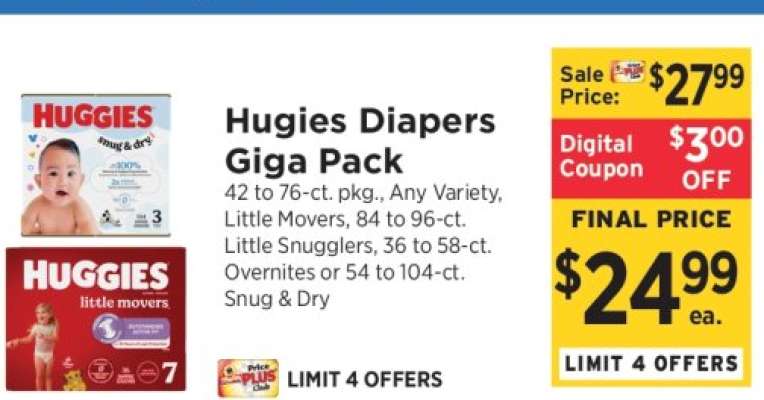Huggies Diapers Giga Pack