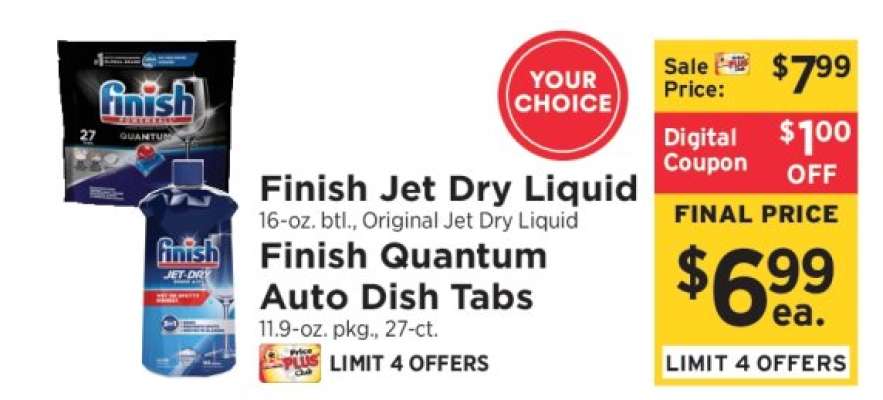Finish Jet Dry Liquid / Finish Quantum Auto Dish Tabs