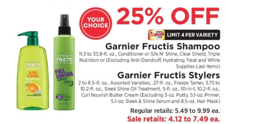 Garnier Fructis Shampoo or Stylers