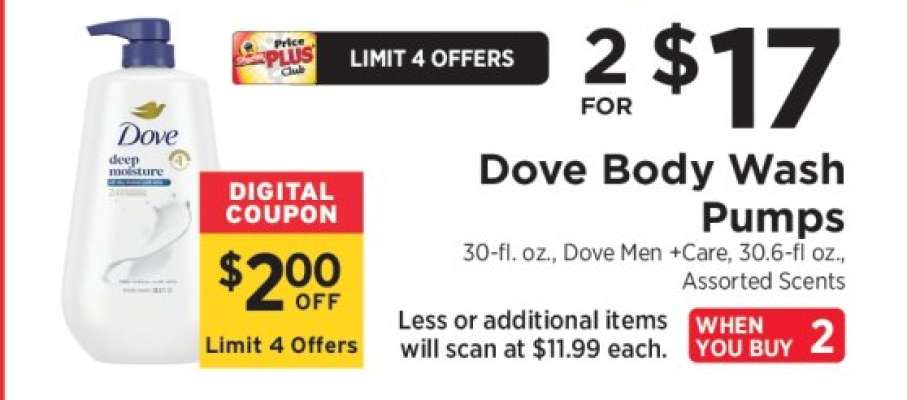 Dove Body Wash Pumps