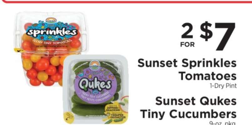 Sunset Sprinkles Tomatoes & Sunset Qukes Tiny Cucumbers