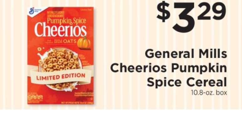 General Mills Cheerios Pumpkin Spice Cereal