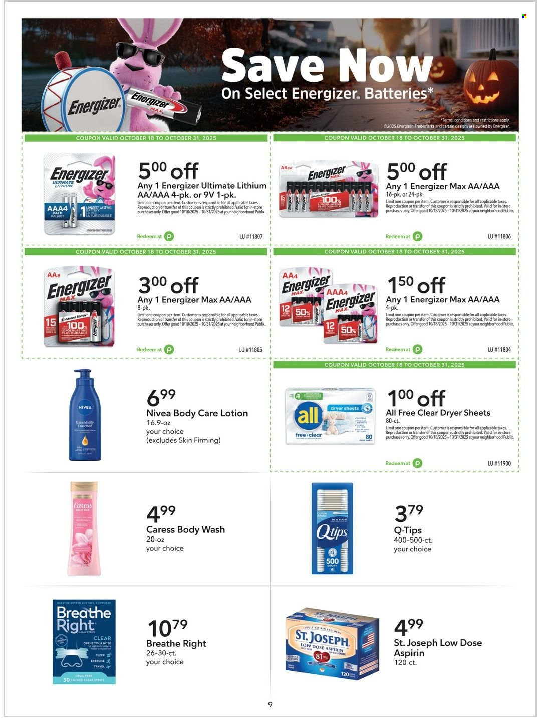 Publix ad - 10/18/2025 - 10/31/2025. Page 9