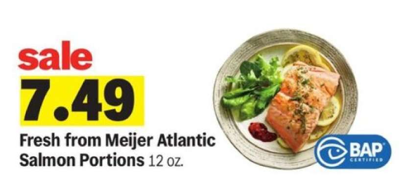 Fresh from Meijer Atlantic Salmon Portions