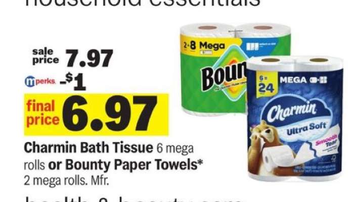 Charmin Bath Tissue or Bounty Paper Towels
