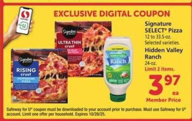 Signature SELECT Pizza & Hidden Valley Ranch