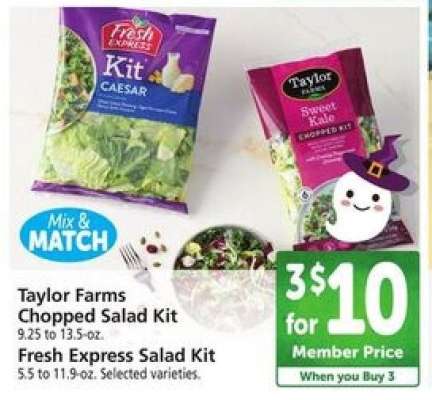 Taylor Farms Chopped Salad Kit & Fresh Express Salad Kit