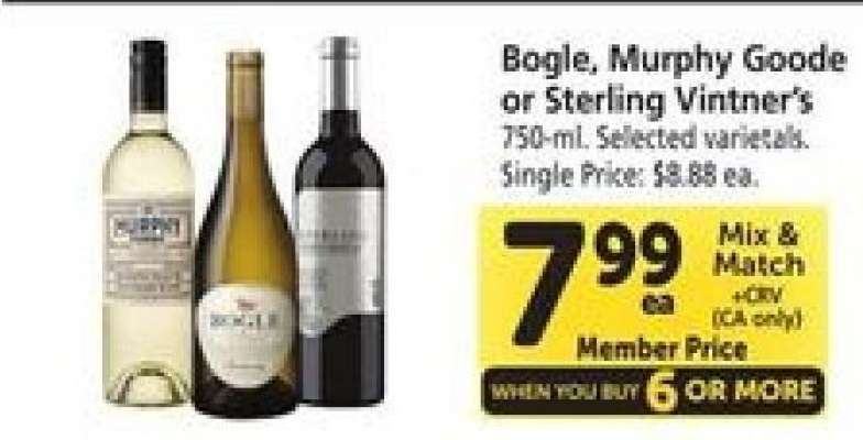 Bogle, Murphy Goode or Sterling Vintner's
