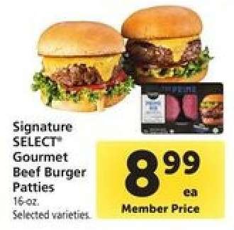Signature SELECT Gourmet Beef Burger Patties