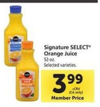 Signature Select Orange Juice