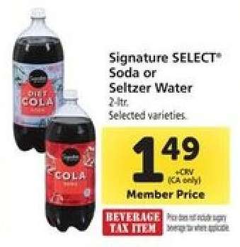 Signature SELECT Soda or Seltzer Water