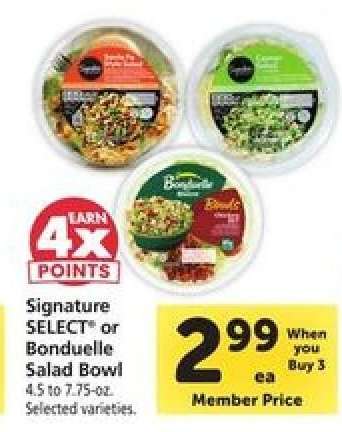 Signature SELECT or Bonduelle Salad Bowl