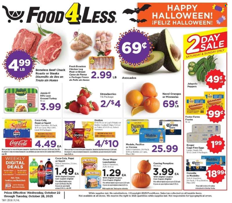 Food 4 Less Flyer - 10/22/2025 - 10/28/2025.