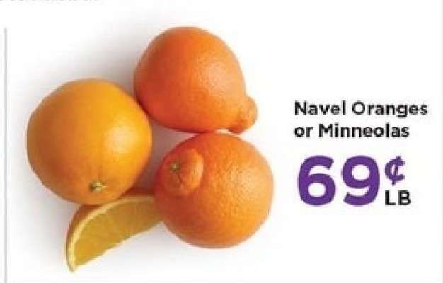 Navel Oranges or Minneolas