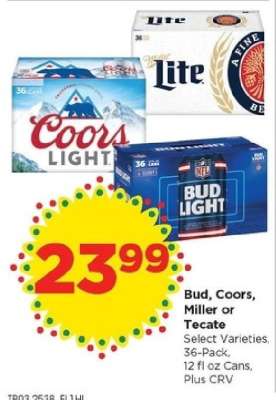 Bud, Coors, Miller or Tecate