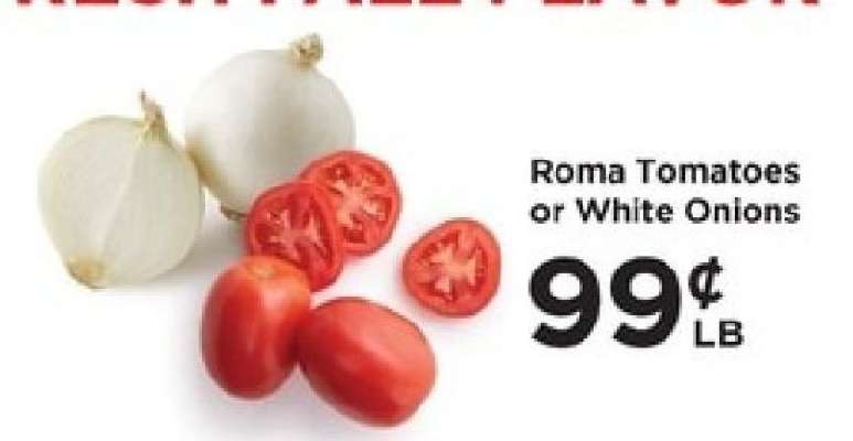 Roma Tomatoes or White Onions