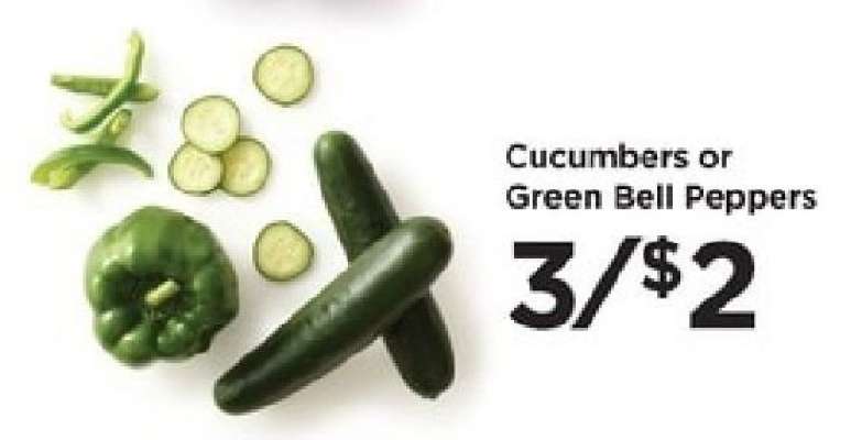 Cucumbers or Green Bell Peppers