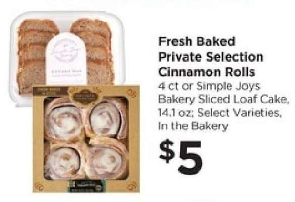 Fresh Baked Private Selection Cinnamon Rolls