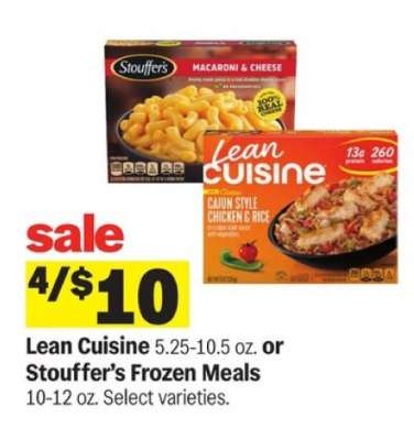 Lean Cuisine or Stouffer’s Frozen Meals