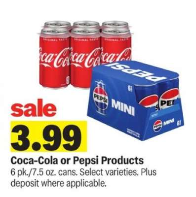 Coca-Cola or Pepsi Products*