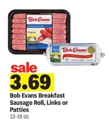 Bob Evans Breakfast Sausage Roll, Links or Patties